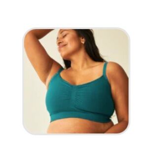 Sublime® Bamboo Hands-Free Pumping Lounge & Sleep Bra in Teal Green. NWOT